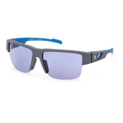 Lunettes Adidas Sport SP0070 Gris Foncé Avec Verres Réfléchissants Kolor Up Bleu
