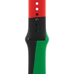 Bracelet Sport Apple Black Unity Pour Apple Watch 44 Mm Noir Vert Rouge