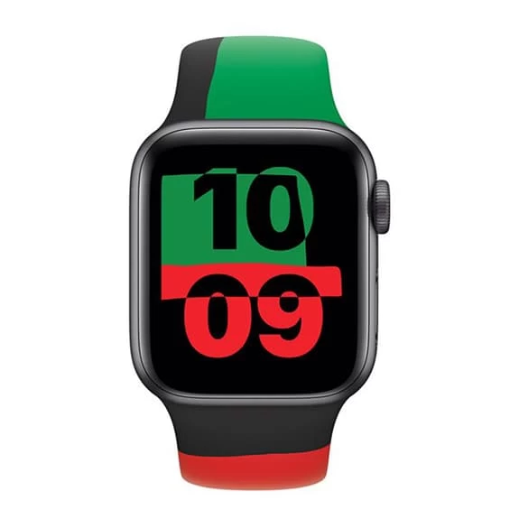 Bracelet Sport Apple Black Unity Pour Apple Watch 40 Mm Noir Vert Rouge 5 Bracelet Sport Apple Black Unity Pour Apple Watch 40 Mm Noir Vert Rouge – Image 3