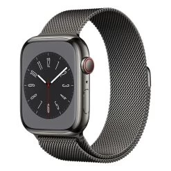 Apple Watch Series 8 GPS + Cellular 41 Mm Acier Inoxydable Graphite Avec Bracelet Milanais Graphite