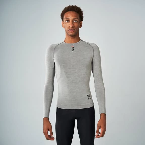 Maillot De Corps Finisseur Merino Thermal Manche Longue Gris 5 Maillot De Corps Finisseur Merino Thermal Manche Longue Gris – Image 3
