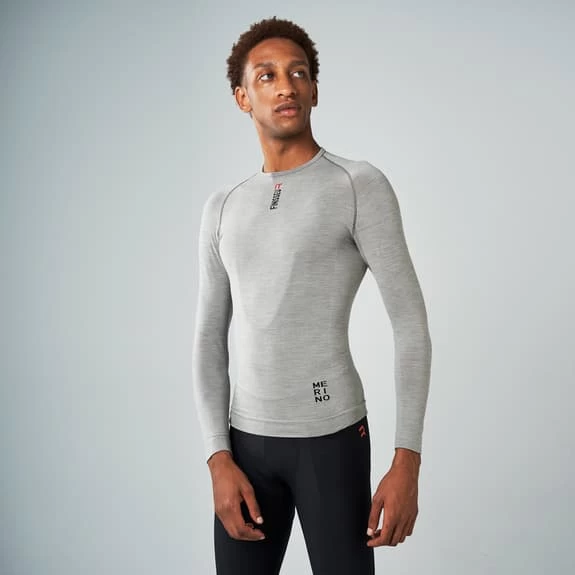 Maillot De Corps Finisseur Merino Thermal Manche Longue Gris 7 Maillot De Corps Finisseur Merino Thermal Manche Longue Gris – Image 5
