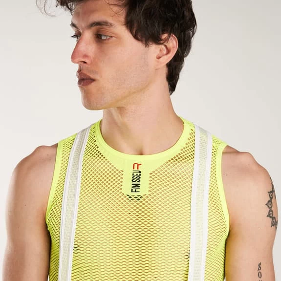 Maillot De Corps Finisseur Mesh Sans Manches Jaune Fluo 8 Maillot De Corps Finisseur Mesh Sans Manches Jaune Fluo – Image 6