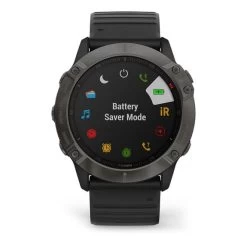 Garmin Fenix 6X Sapphire Gris Charbon Avec Bracelet Noir -Sport Équipements Magasin ga 010 02157 11 003