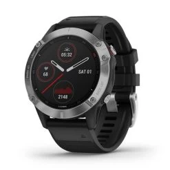 Garmin Fenix 6 Argent Noir Avec Bracelet Noir