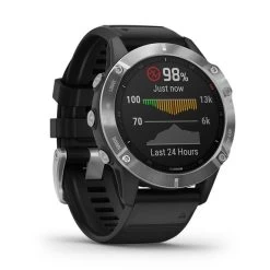 Garmin Fenix 6 Argent Noir Avec Bracelet Noir -Sport Équipements Magasin ga 010 02158 00 4
