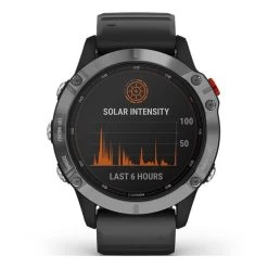 Garmin Fenix 6 Solar Argent Avec Bracelet Noir -Sport Équipements Magasin ga 010 02410 00 004