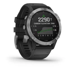 Garmin Fenix 6 Solar Argent Avec Bracelet Noir -Sport Équipements Magasin ga 010 02410 00 006