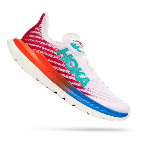 Chaussures HOKA Mach 5 Blanc Rouge Bleu Marine Femme 3 Chaussures HOKA Mach 5 Blanc Rouge Bleu Marine Femme