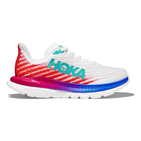Chaussures HOKA Mach 5 Blanc Rouge Bleu Marine Femme 4 Chaussures HOKA Mach 5 Blanc Rouge Bleu Marine Femme – Image 2