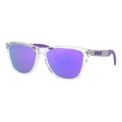Lunettes Oakley Frogskins Mix Splatter Polished Clear Avec Verres Prizm Violet Polarized