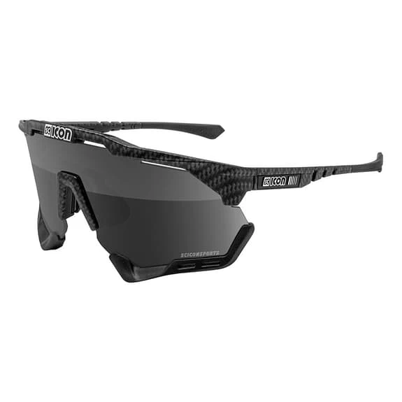 Lunettes Scicon Aeroshade XL Noir Carbone Mat Avec Verres à Effet Miroir SCN-PP Argenté 3 Lunettes Scicon Aeroshade XL Noir Carbone Mat Avec Verres à Effet Miroir SCN-PP Argenté