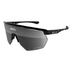 Lunettes Scicon Aerowing Noir Brillant Avec Verre à Effet Miroir SCN-PP Argenté